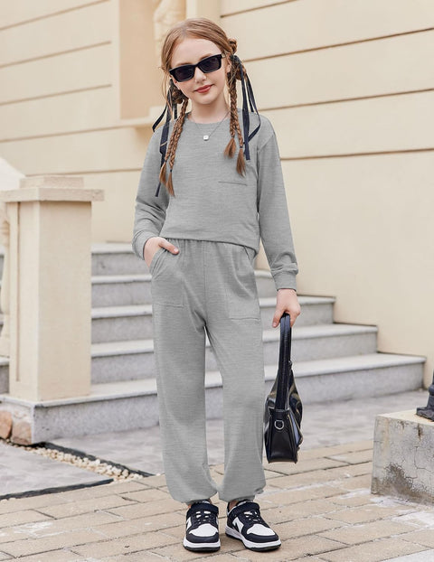 Arshiner Girls 2 Piece Outfits Casual Sets Sweatshirts and Sweatpants