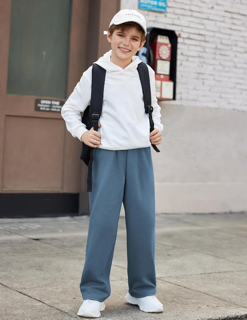 Arshiner Boys Casual Pants Fleece Sweatpants Drawstring Jogger Pants