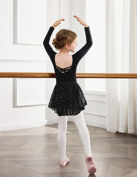 Arshiner Girls Ballet Leotards with Chiffon Dance Skirt Toddler
