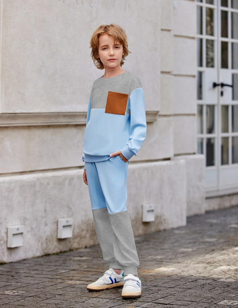 Arshiner Boys Sweatsuit Sweatshirt and Pants Tracksuit Set