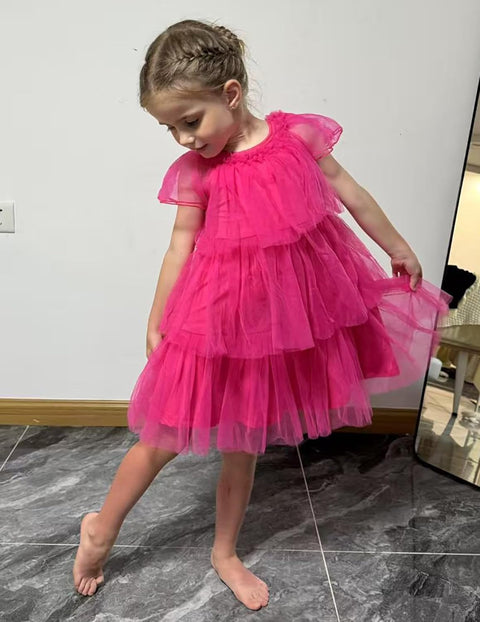 Arshiner Girls Tulle Dress Toddler Layered Tutu Dresses