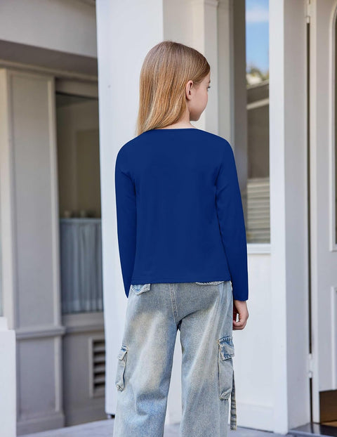 Arshiner Girls Pleated Long Sleeve Shirts