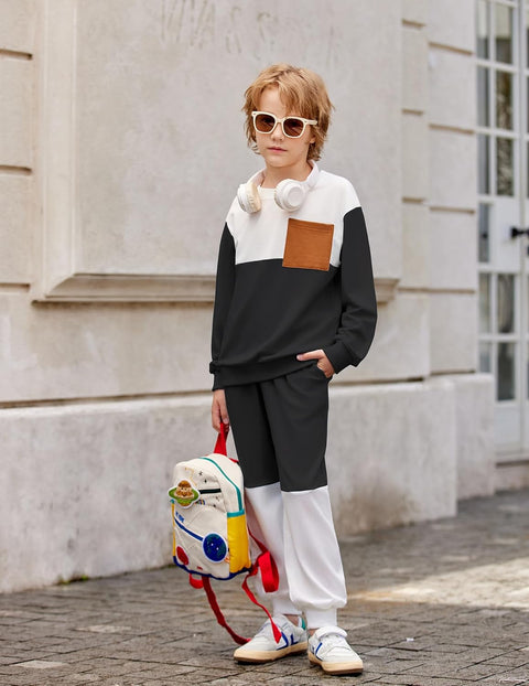 Arshiner Boys Sweatsuit Sweatshirt and Pants Tracksuit Set