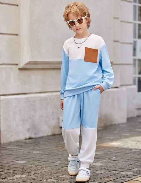 Arshiner Boys Sweatsuit Sweatshirt and Pants Tracksuit Set