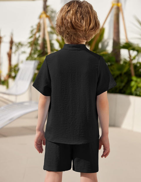Arshiner Toddler Boys Piece Set Shirt and Shorts Outfits with Pocket 2-8 Years