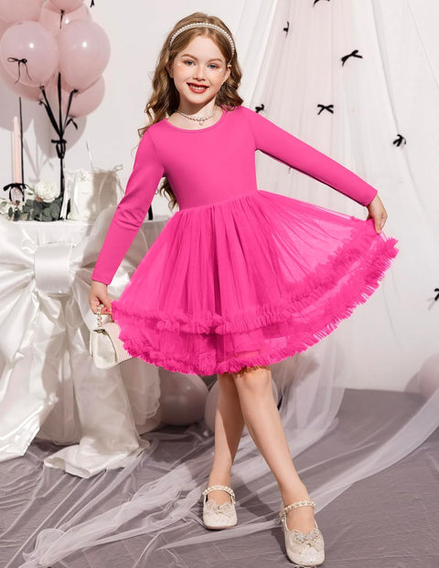 Arshiner Girls Tutu Dresses Toddler Fluffy Tulle Party Dress