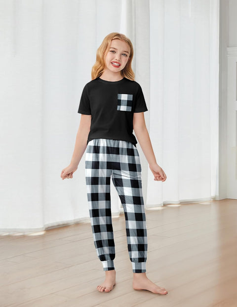 Arshiner Girls Clothes 3 Piece Outfits Short Sleeve Shirt