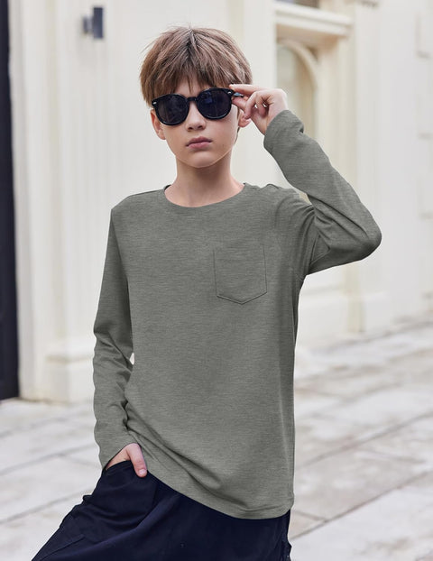 Arshiner Boys Long Sleeve Shirts Casual T Shirt