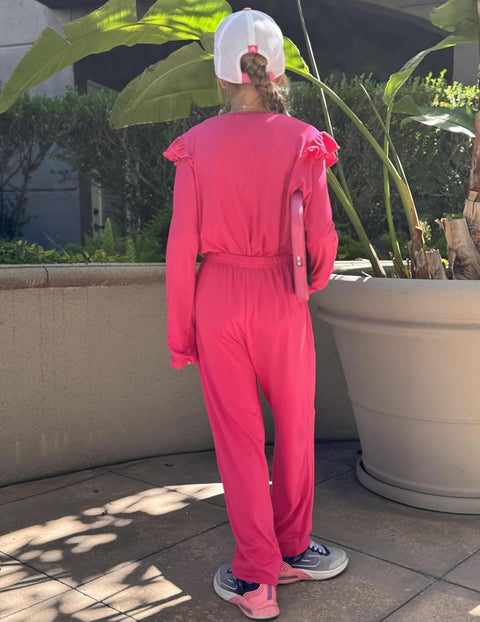 Arshiner Girls 2 Piece Outfits Ruffled Tops and Pants Set