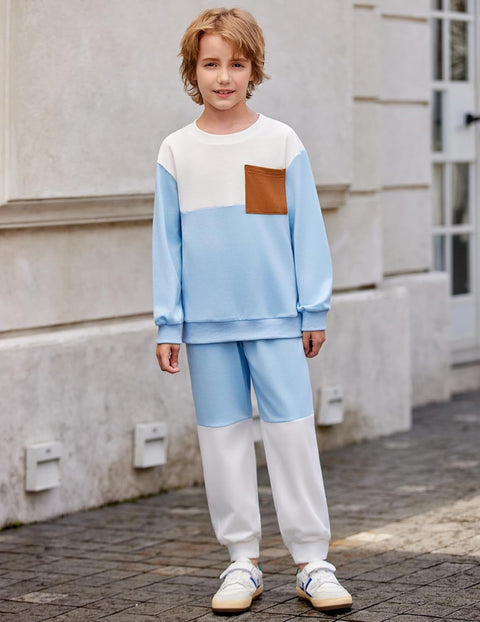 Arshiner Boys Sweatsuit Sweatshirt and Pants Tracksuit Set