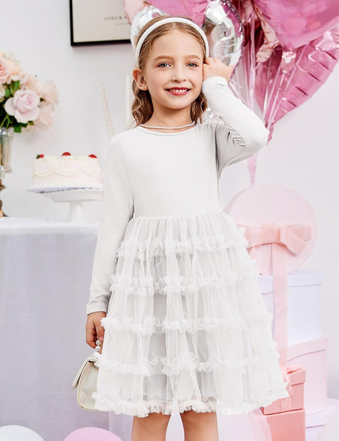 Arshiner Toddler Tutu Dress Girls Ruffle Tiered Party Dresses