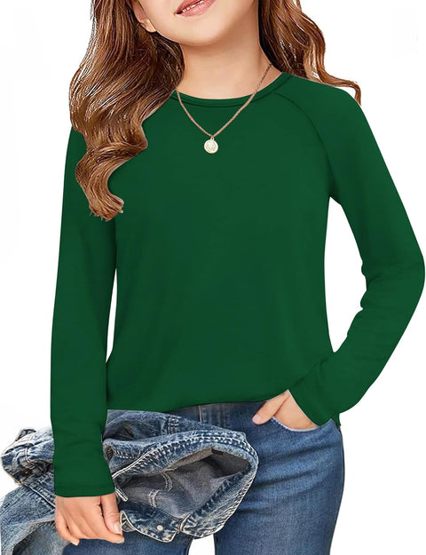 Arshiner Girls Raglan Long Sleeve Shirts Soft Tunic Tops