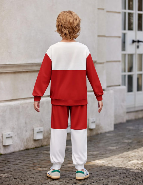 Arshiner Boys Sweatsuit Sweatshirt and Pants Tracksuit Set