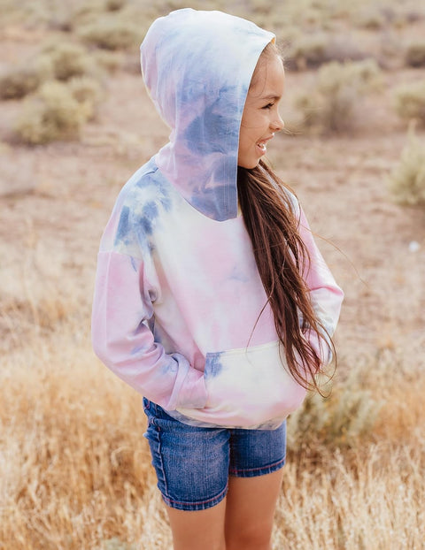 Arshiner Girls Tie Dye Sweatshirts Loose Casual Hoodies Tops