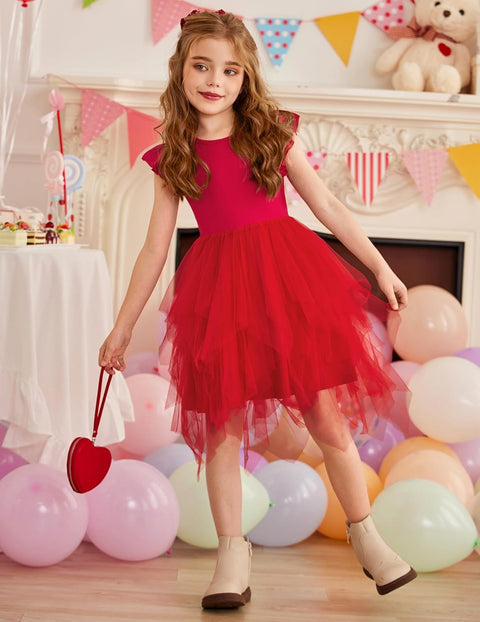 Arshiner Toddler Tutu Dress Girls Irregular Princess Formal Dresses