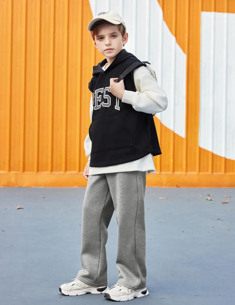 Arshiner Boys Casual Pants Fleece Sweatpants Drawstring Jogger Pants