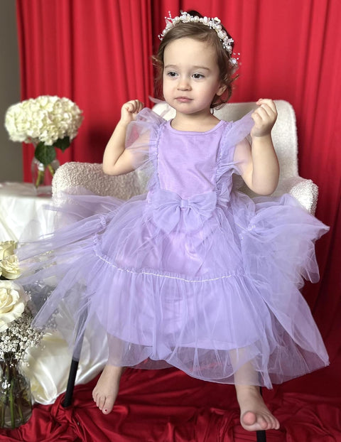 【2-6T】Arshiner Toddler Tutu Dress Girls Tulle Ruffle Bowknot Dresses