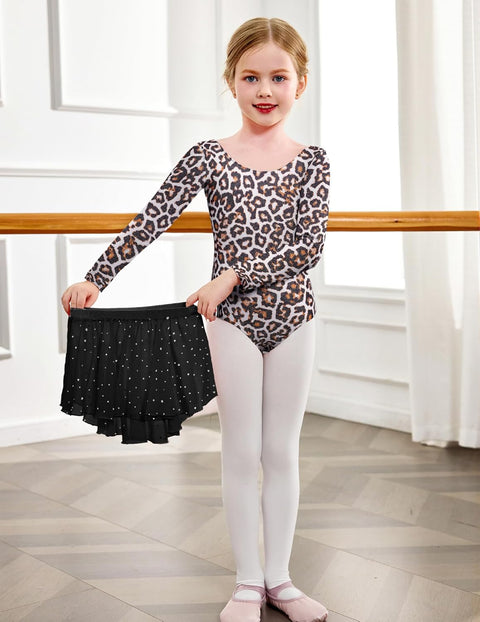 Arshiner Girls Ballet Leotards with Chiffon Dance Skirt