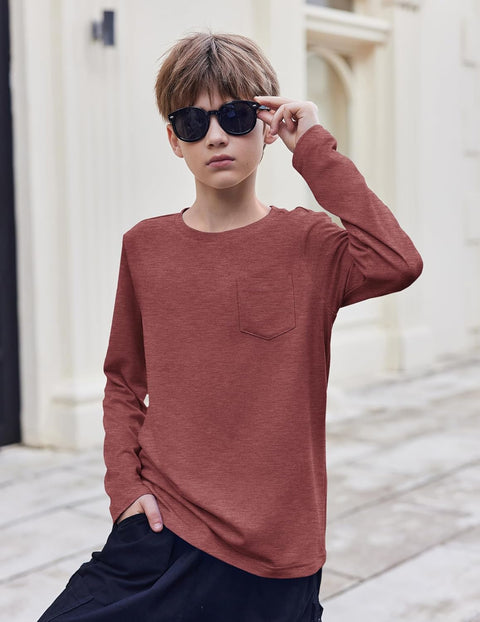 Arshiner Boys Long Sleeve Shirts Casual T Shirt