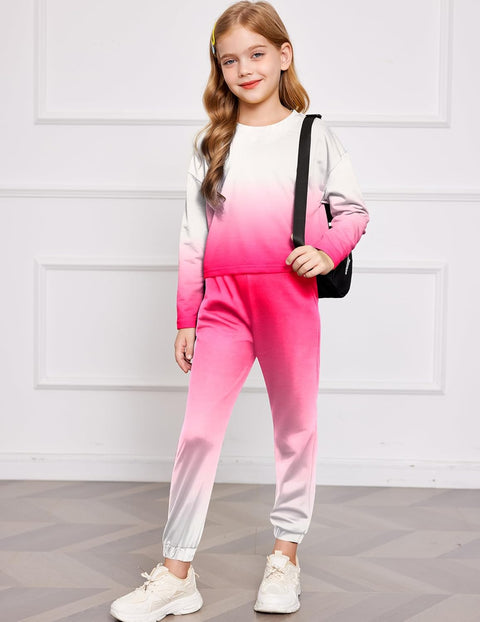 Arshiner Girls 2 Piece Outfits Tie Dye Sweatsuits Set