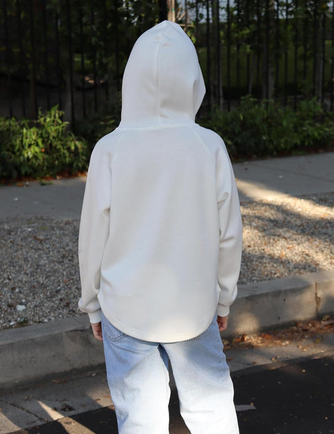 Arshiner Girls Button Collar Kids Hooded Sweatshirt