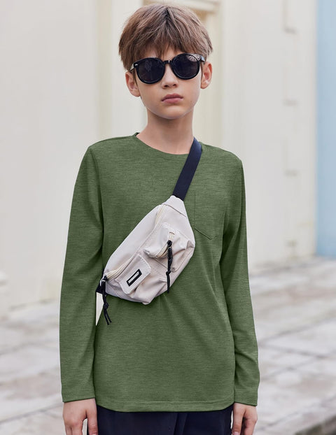 Arshiner Boys Long Sleeve Shirts Casual T Shirt