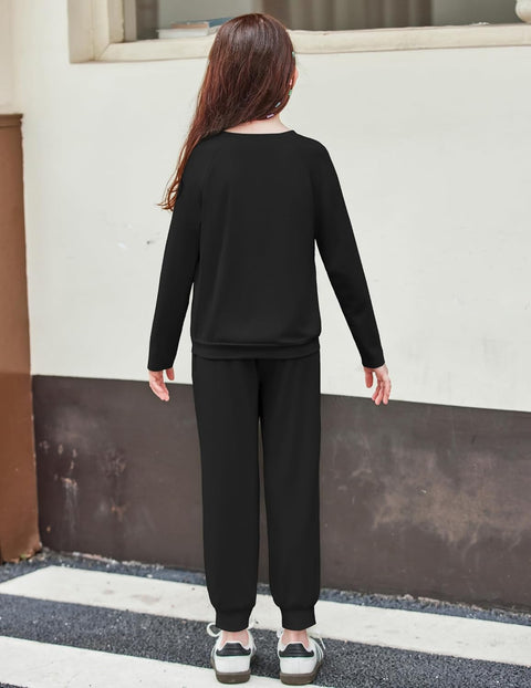 Arshiner Girls 2 Piece Outfits Long Sleeve Sweatsuit Set