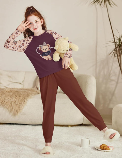 Arshiner Girls 2 Piece Outfits Long Sleeve Sweatsuit Set