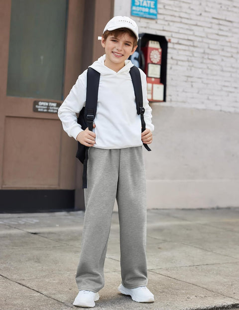 Arshiner Boys Casual Pants Fleece Sweatpants Drawstring Jogger Pants