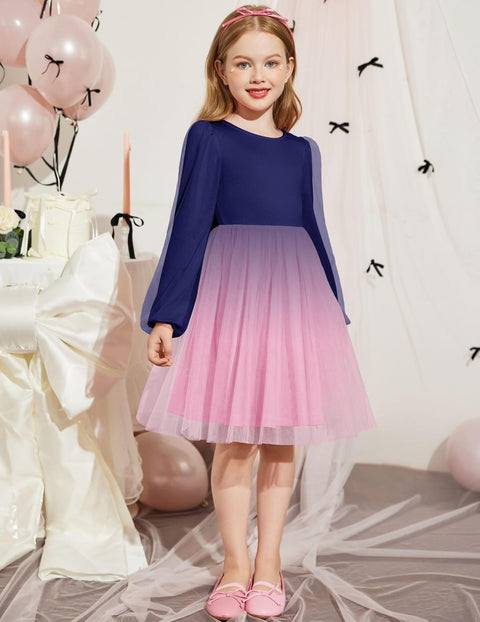 Arshiner Toddler Girls V Back Tutu Dress Tulle Puff Dresses