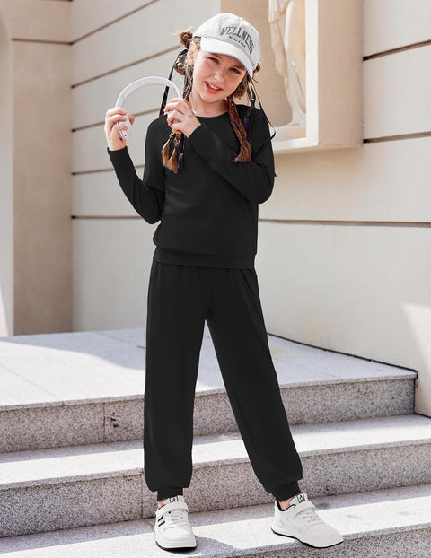 Arshiner Girls 2 Piece Outfits Long Sleeve Sweatsuit Set