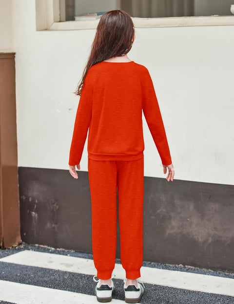 Arshiner Girls 2 Piece Outfits Long Sleeve Sweatsuit Set