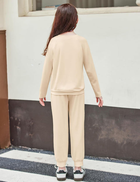 Arshiner Girls 2 Piece Outfits Long Sleeve Sweatsuit Set