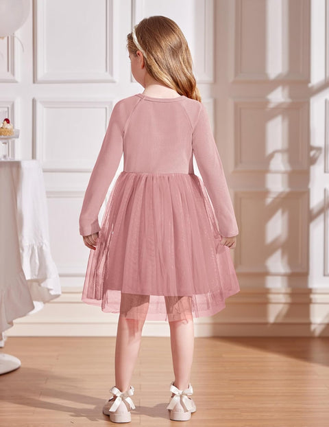 Arshiner Toddler Girls Tutu Dress Long Sleeve Party Dresses