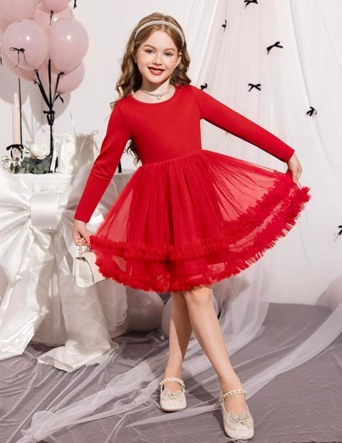 Arshiner Girls Tutu Dresses Toddler Fluffy Tulle Party Dress