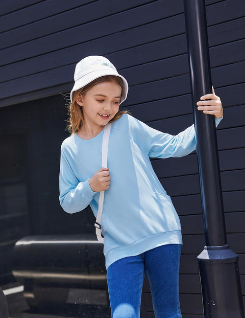 Arshiner Girls Long Sleeve Shirts with Pockets