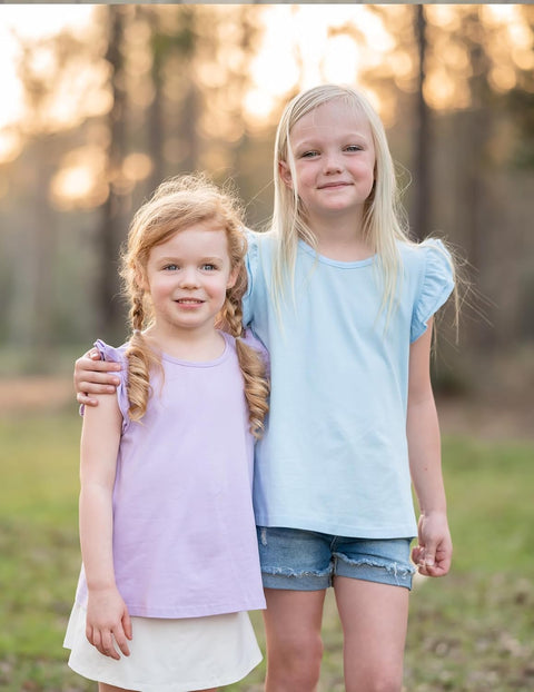 Arshiner Girls Shirts Ruffle Short Sleeve Cute Casual Tops Blouse Tee