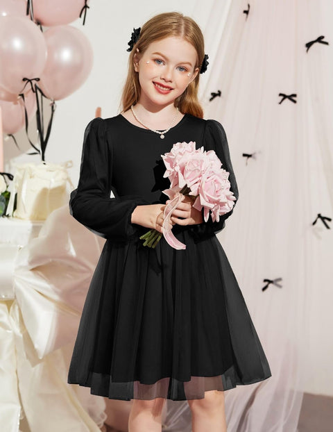 Arshiner Toddler Girls V Back Tutu Dress Tulle Puff Dresses