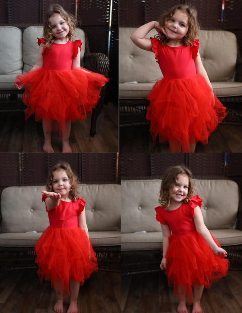 Arshiner Toddler Tutu Dress Girls Irregular Princess Formal Dresses