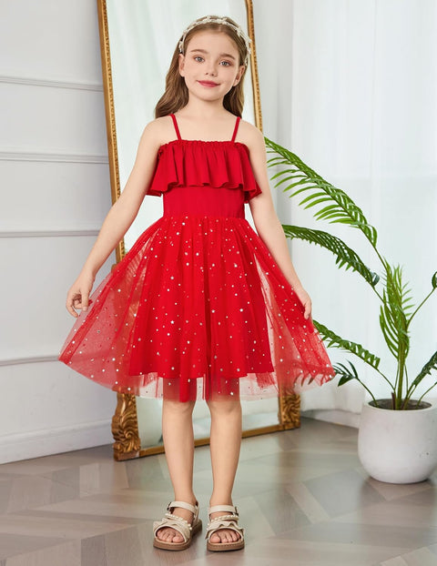 Arshiner Toddler Girl Tulle Dress Girls Sequin Dresses