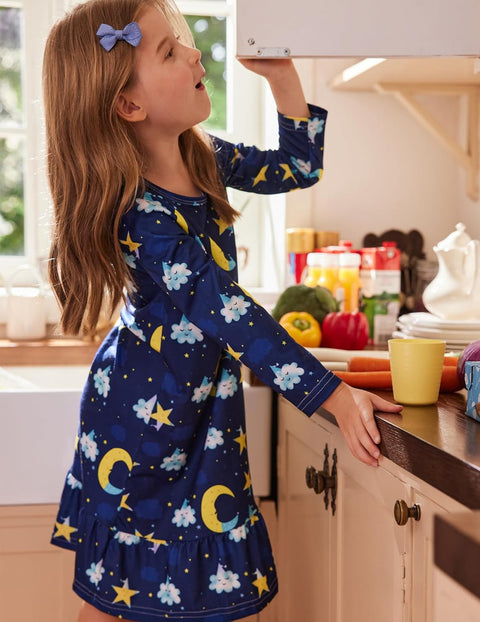 Arshiner Girls' Sleepwear Long Sleeve Cute Nightie Pajama Dress