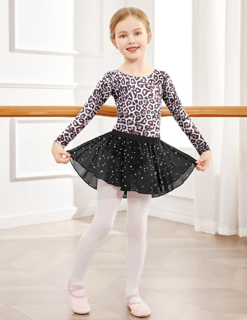 Arshiner Girls Ballet Leotards with Chiffon Dance Skirt
