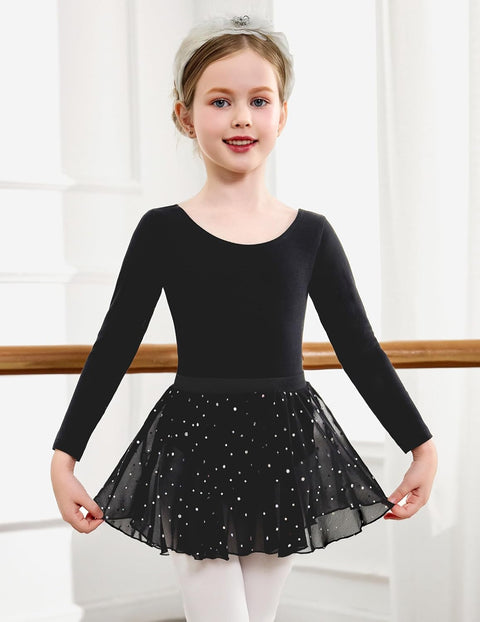 Arshiner Girls Ballet Leotards with Chiffon Dance Skirt