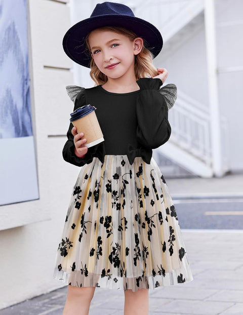 Arshiner Girls Tulle Dresses with Bow Tie Party Dress