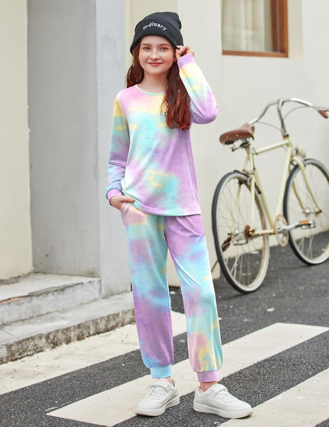 Arshiner Girls 2 Piece Outfits Fashion Tracksuits Jogger Set