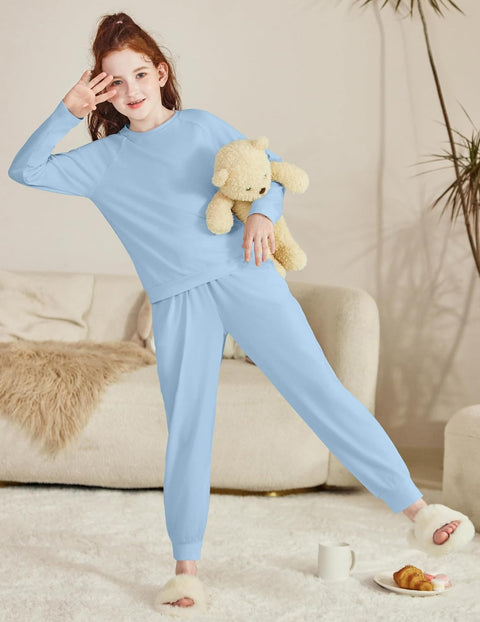 Arshiner Girls 2 Piece Outfits Long Sleeve Sweatsuit Set