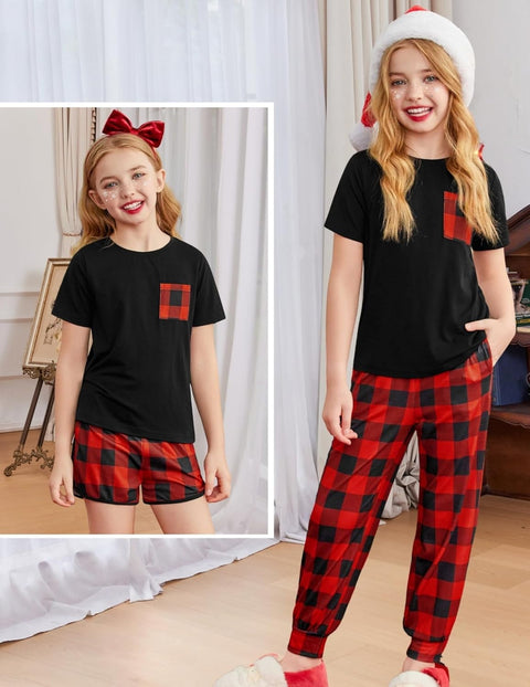 Arshiner Girls Clothes 3 Piece Outfits Short Sleeve Shirt
