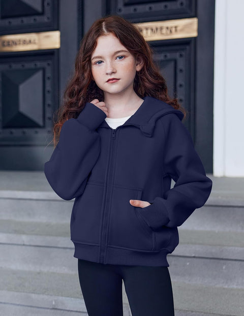 Arshiner Girls Zip Up Hoodies Sweatshirts Fleece Jackets