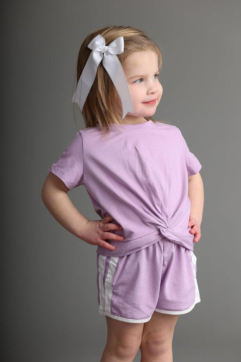 Arshiner Girls Clothing Sets Twist Front Top and Shorts 2 Piece Outfits Activewear Tracksuit 5-14 Year
