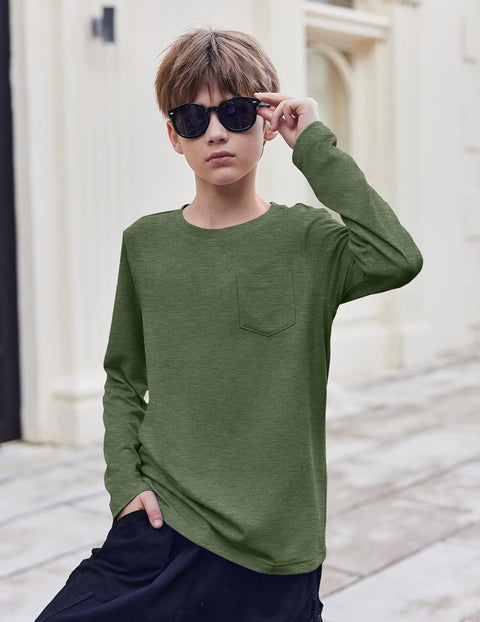 Arshiner Boys Long Sleeve Shirts Casual T Shirt